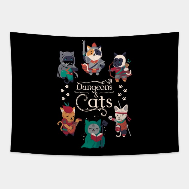 Dungeons & Cats 2.0 Tapestry by Domichan