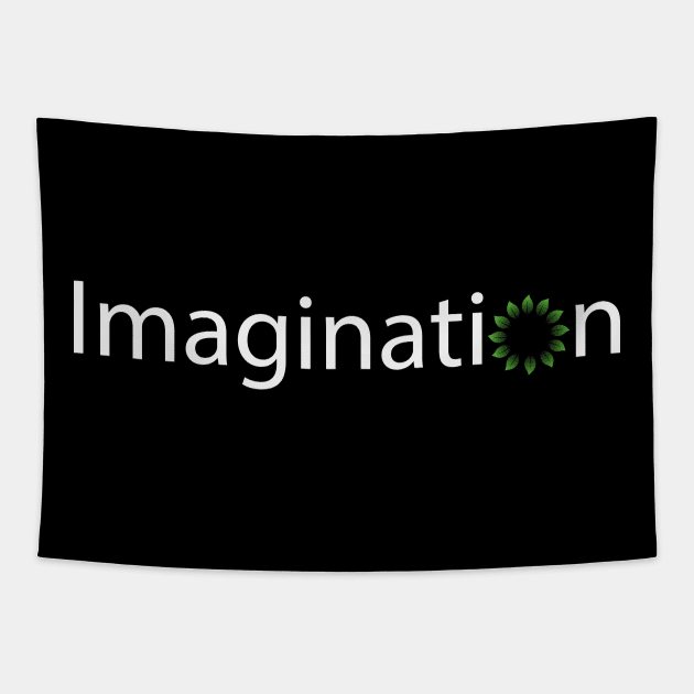 Imagination artistic typography design Tapestry by CRE4T1V1TY