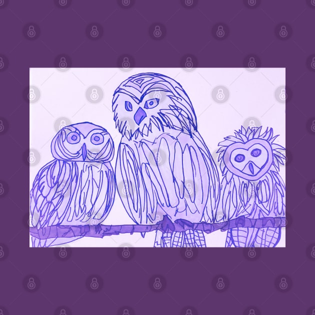 Three Owls Shades of Purple by The Friendly Introverts