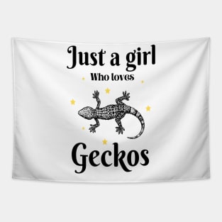 Just a girl who loves geckos, Cute Gecko lover Tapestry