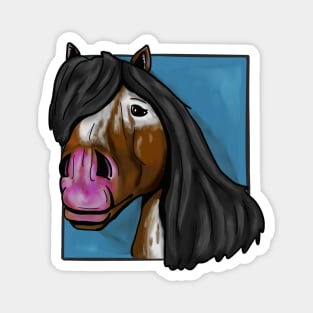 Horse head drawing Magnet