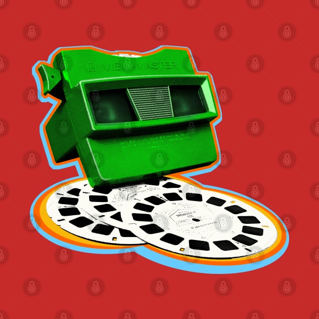 Super View-Master Toy in Green with Candy Color Bursts by callingtomorrow