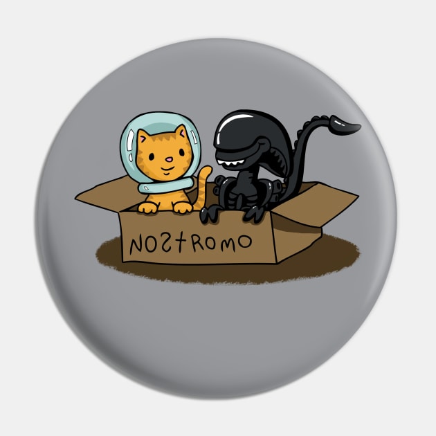 Jonesy and Alien in a box Pin by beckadoodles