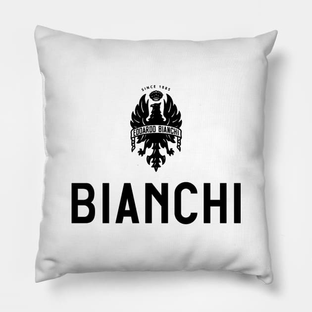 Bianchi Bike Potrait Logo Pillow by bike-man