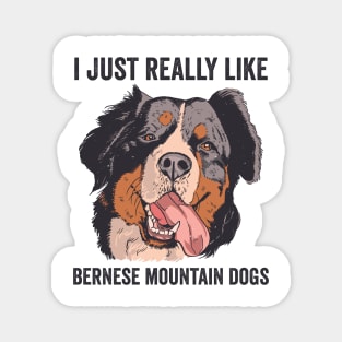 I Just Really Like Bernese Mountain Dogs Magnet