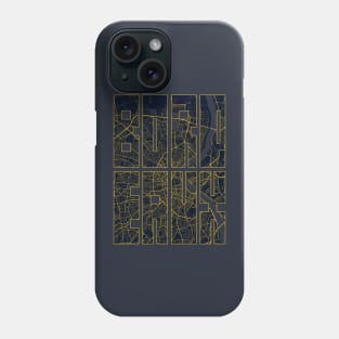 Bordeaux, France City Map Typography - Gold Art Deco Phone Case