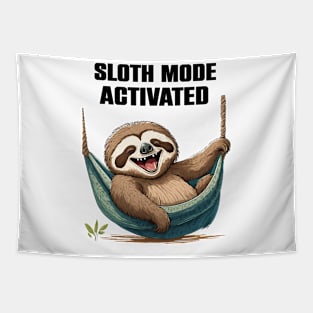 Sloth Mode Activated Funny Lazy Gift Tapestry