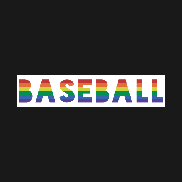 Baseball Gay Pride Rainbow by QCult