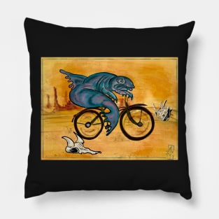 A fish needs a bicycle Pillow