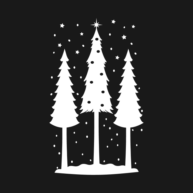 Snowy Christmas Trees by StacysCellar