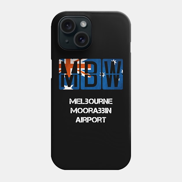 MBW Melbourne Moorabbin Airport code Phone Case by Storeology