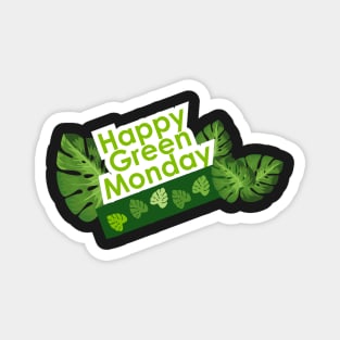 Happy leaves deco - Green Monday Magnet