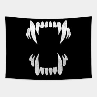 Scary Wolf Fangs Tapestry