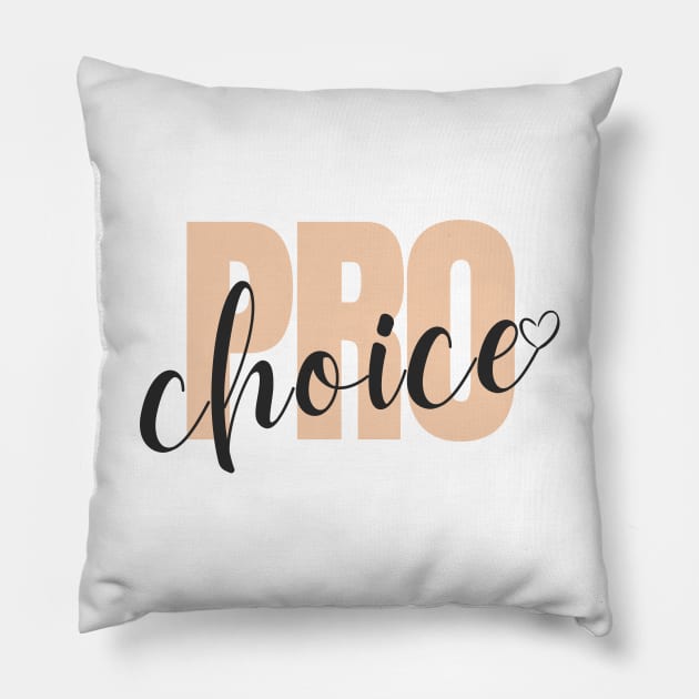 Pro-choice with love Pillow by Gluten Free Traveller