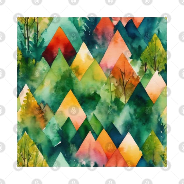 Watercolor Geometric by justrachna