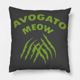 funny meow avogato cat Pillow