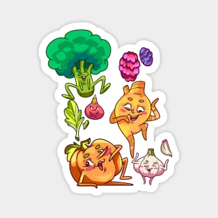 Vegetables Cartoon Funny Magnet