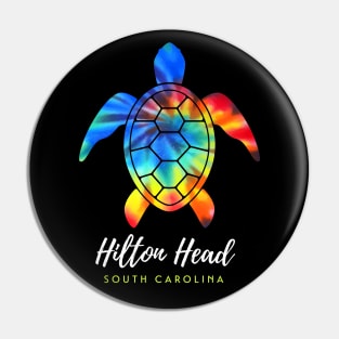 Hilton Head South Carolina Sea Turtle Tie Dye Pin