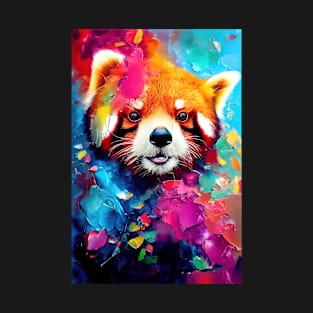 Red Panda  Animal Discovery Adventure Nature Planet Earth Paint T-Shirt