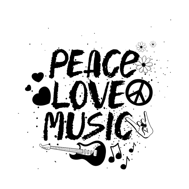 peace love and music by designer-louiti