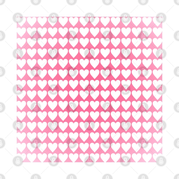 White Heart Grid Pattern by LaurenPatrick