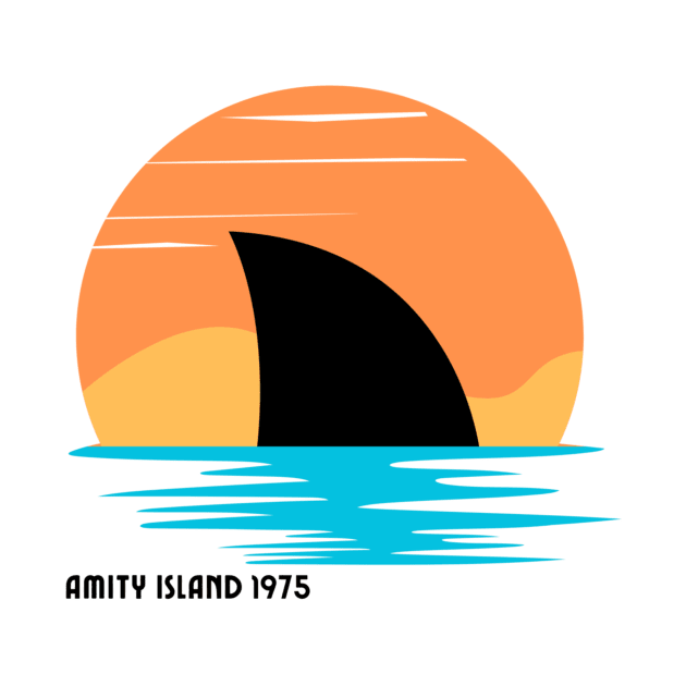 Amity Island Jaws t shirt 1975 by FacePlantProductions