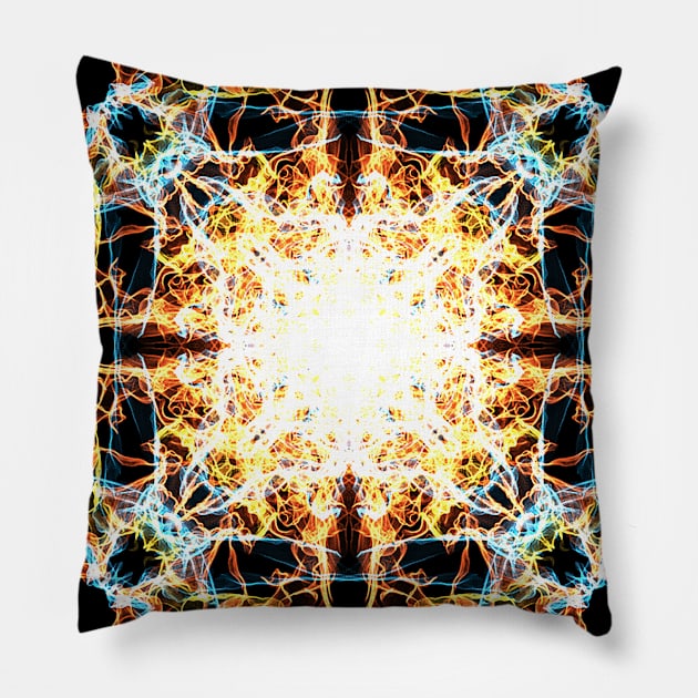 Lighting mandala Pillow by melcu