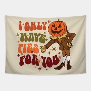 Retro Pumpkin Fall Halloween Pumpkin Fall Cute Halloween Girl Loves Funny Pumpkin Face Tapestry