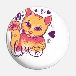 Valentine Cat Pin