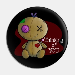 Thinking of You Voodoo Doll Valentine Pin