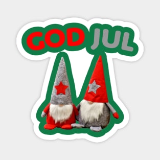 God Jul - Merry Christmas (Gnomes) Magnet