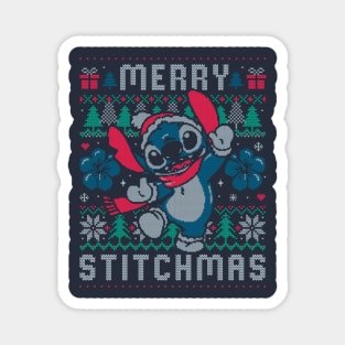 Merry Stitchmas Funny Cute Christmas Gift Magnet