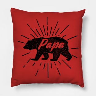 Papa Bear - Retro Father's Day design Pillow