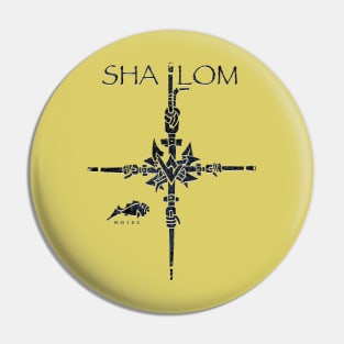 The Shalom Cross, Sailor's Cross of Anchors Pin