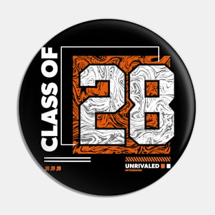 Class of 2028 Urban Streetwear // Graduation Class of '28 Orange Pin