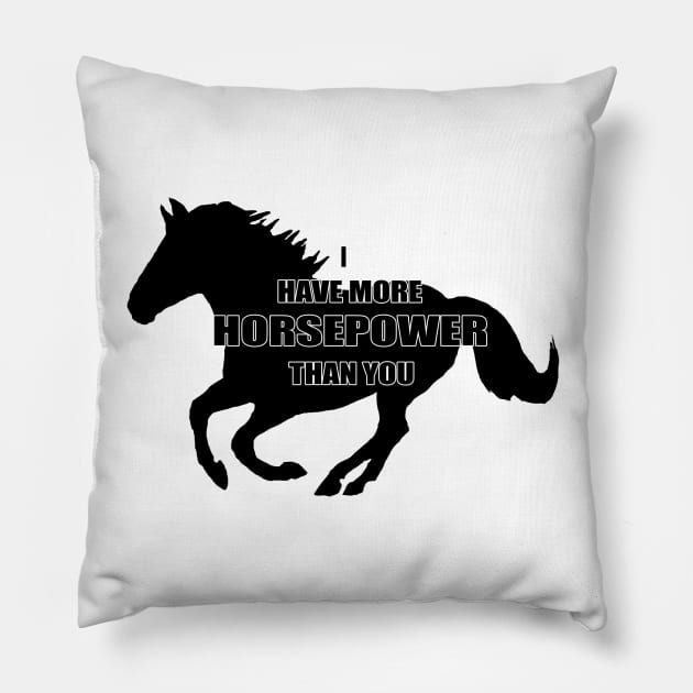 Horse power Pillow by Shyflyer