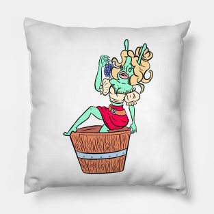 Grape Stomping Maiden Gilly Pillow