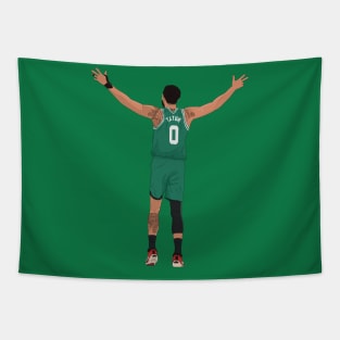 Jayson Tatum Digital Illustration Tapestry