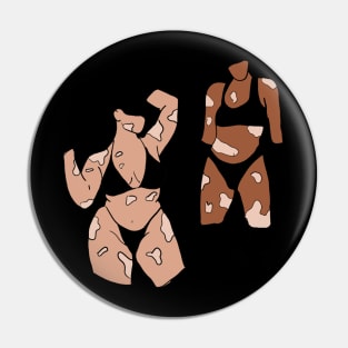 Vitiligo women Pin