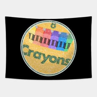 Crayons Circle Design Tapestry