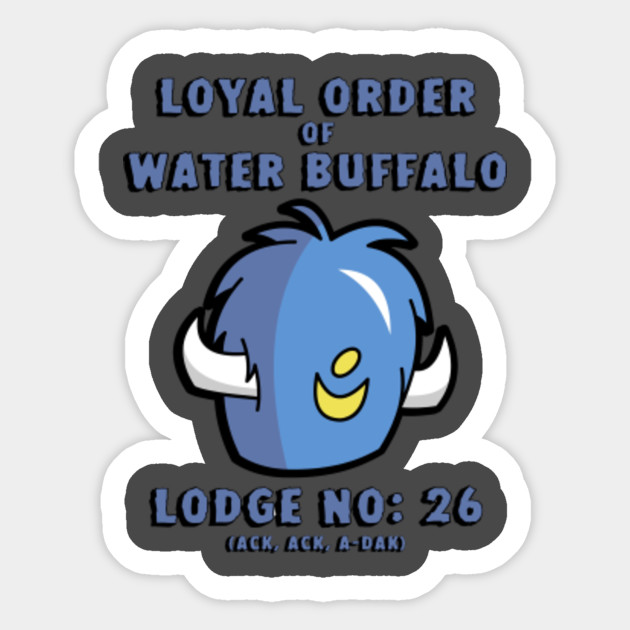 Loyal Order of Water Buffalo Flintstones Sticker TeePublic