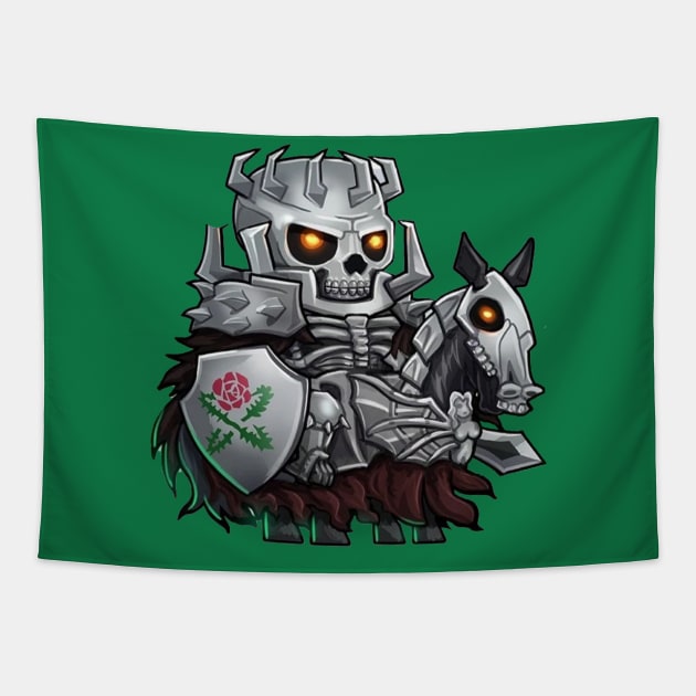 Skull Knight Tapestry by mprokolo corgi