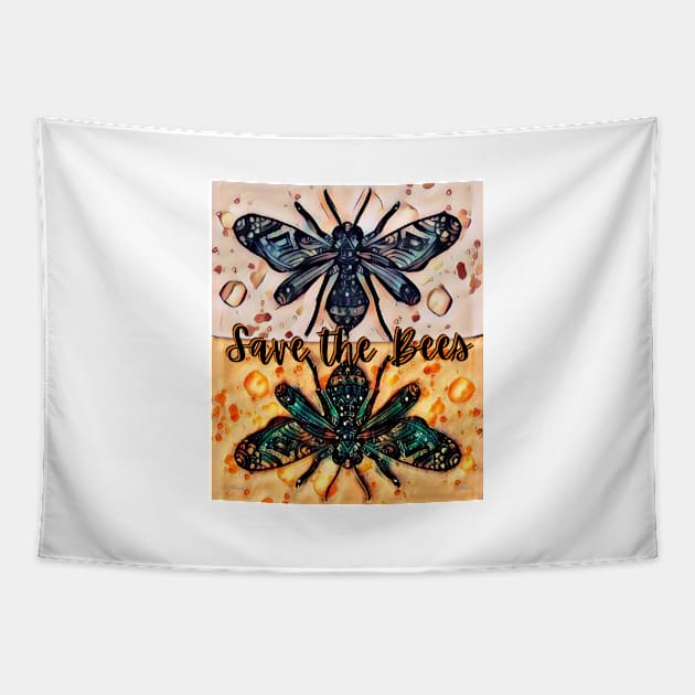 Save the Bees Tapestry by Lees Tees