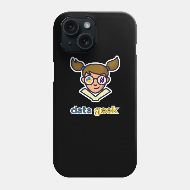 Data Geek Girl Phone Case by Peachy T-Shirts