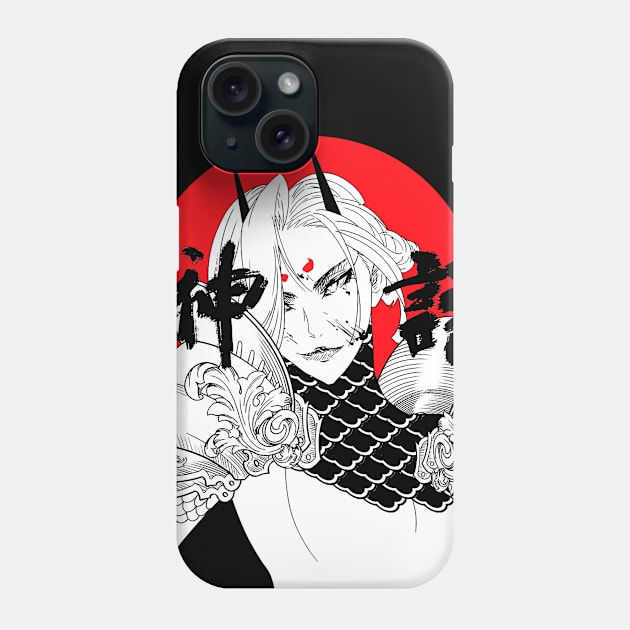 Vaporwave Samurai Girl Warrior Phone Case by OWLvision33