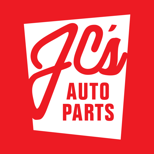 JC Auto Parts - (Double-Sided Alt Design White on Solid Color) by jepegdesign