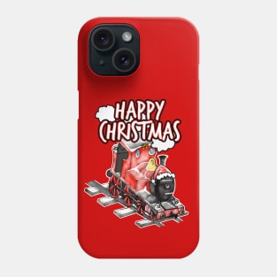 Happy Christmas Steam Train Railway Railroad Enthusiasts Snow Phone Case