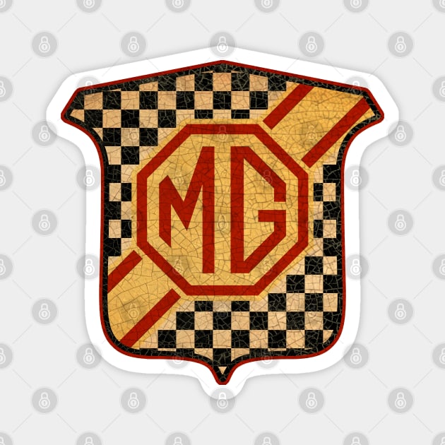 Vintage MG Car club badge Magnet by Midcenturydave