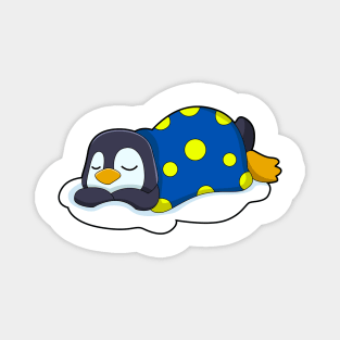 Penguin at Sleeping with Blanket Magnet