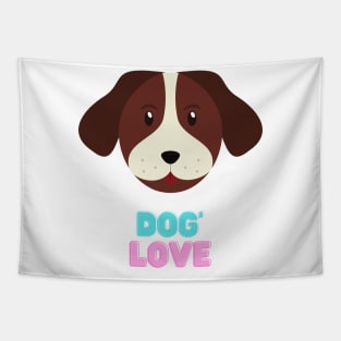 Love dogs my family Tapestry